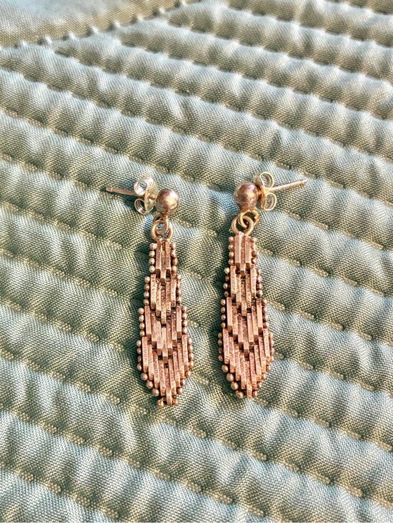 Vintage Jewelry - Sterling Chevron Vintage Earrings